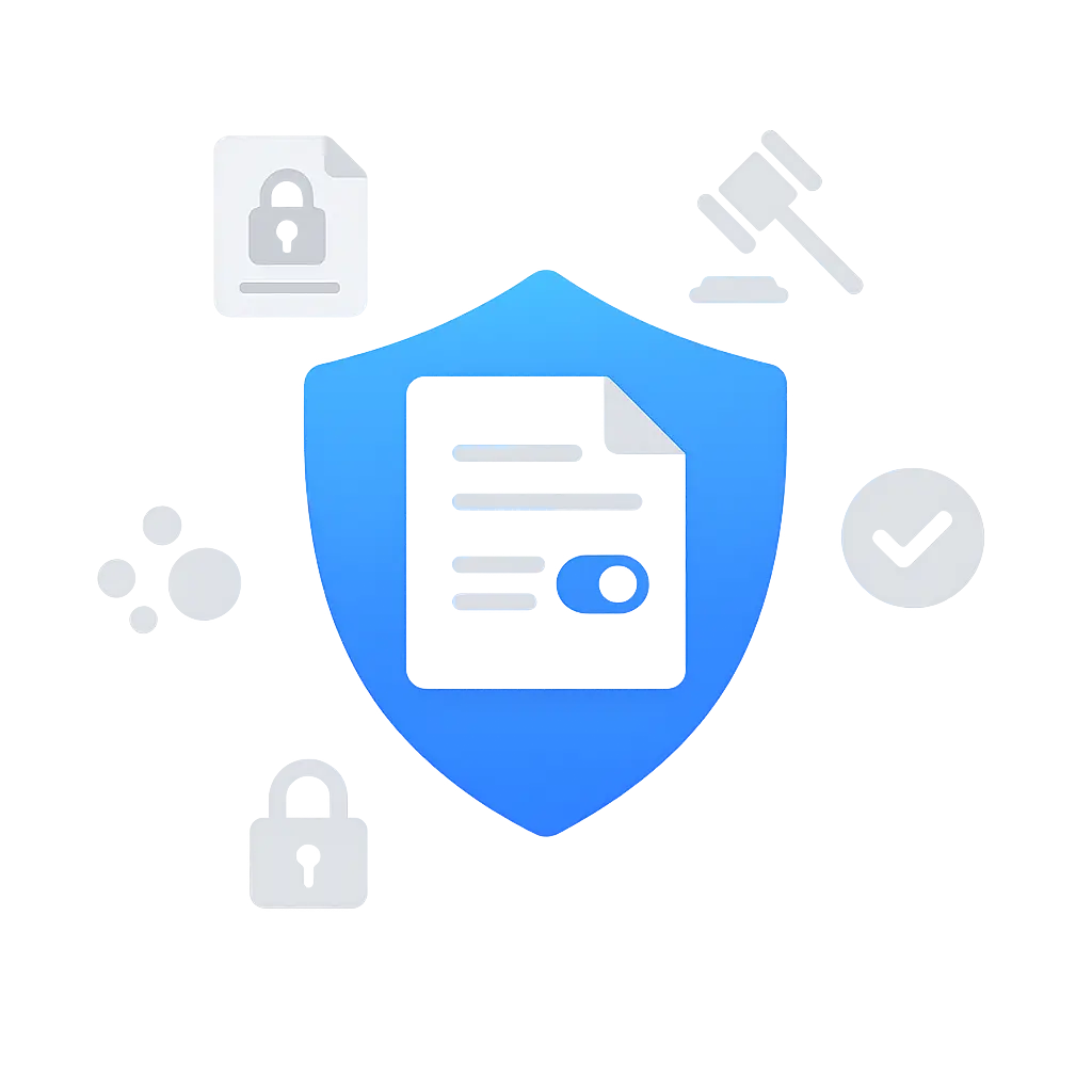Générateur de documents juridiques alimenté par IA créant des politiques de confidentialité et conditions d'utilisation conformes RGPD pour la protection des sites web